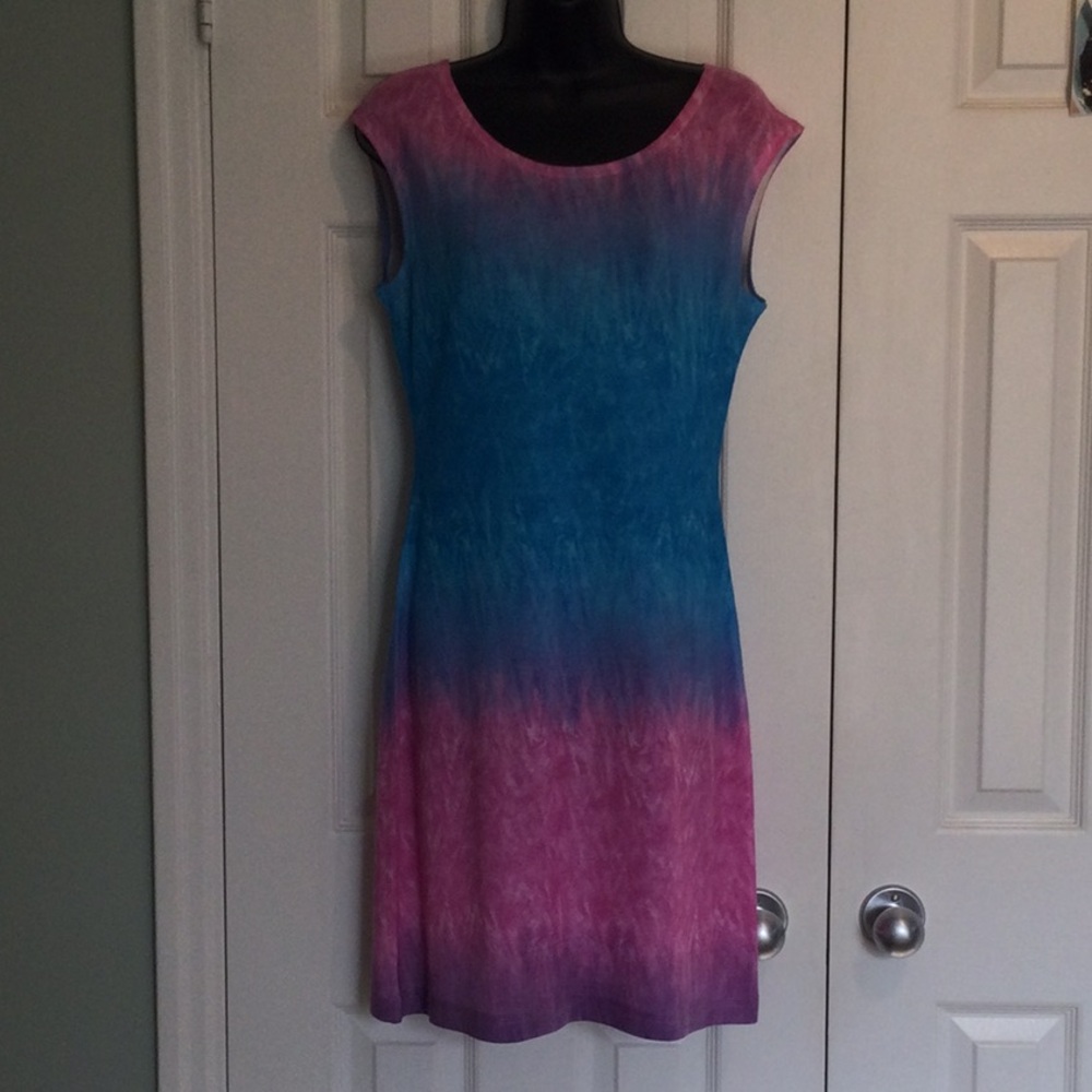 Nally & Millie Pink and Blue Gradient Mini Dress